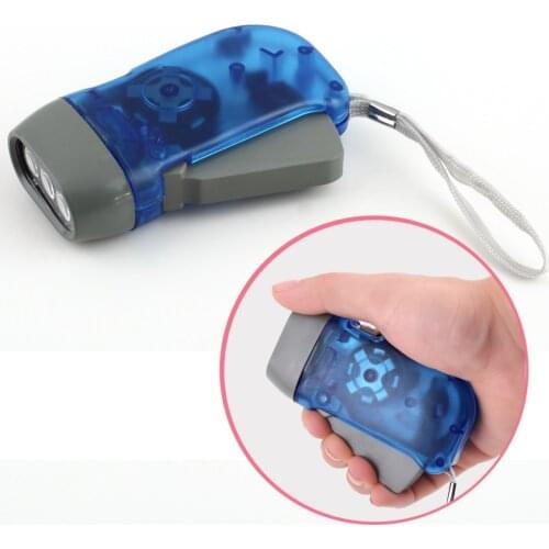 3 LED Dynamo Wind Up Flashlight Hand-pressing Crank NR No Battery Torch Hot Worldwide