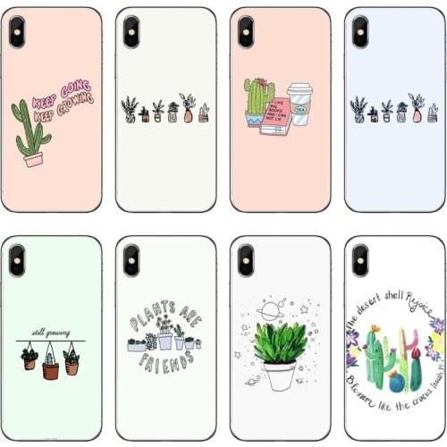 Aesthetic cute cactus Accessories phone Case For Huawei P30 P20 Pro P10 P9 P8 Lite Y5 Y6 Y7 Y9 P Smart Plus 2018 2019