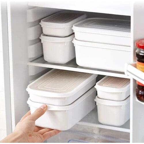 Refrigerator Storage Box Sealed Lunch Box Microwave Dinnerware Food Storage Container Kitchen Plastic Fresh-keeping Box With Lid