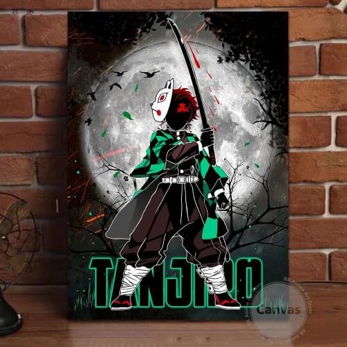 Canvas Anime Tanjirou Demon Slayer Pictures Home Manga Decoration Paintings Poster HD Prints Wall Art Modular Living Room