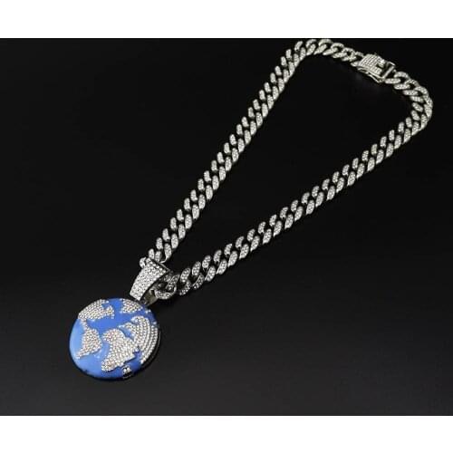 Cuban chain Necklaces Big World Style Pendants Hip hop Jewelry for women Gifts