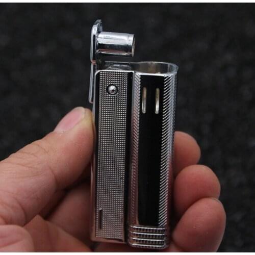 Square Old-fashioned Kerosene Lighter Personality Creative Retro Copper-colored Cotton Oil Lighter Smoking Accessories for Weed