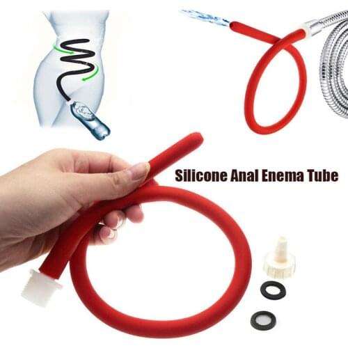 Medical Anal Enema Tube Vaginal Wash Rectal Cleaning Shower Bidet Hose Douche Nozzle Pipe Butt Plug Anal Sex Toys For Women Men
