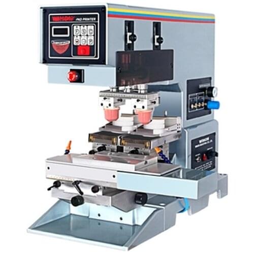 Desktop automatic 2 color closed ink cup pad printer price