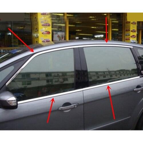 Stainless Stain Window Frame Trim for Ford S-MAX SMAX 2007 2008 2009 2010-2012
