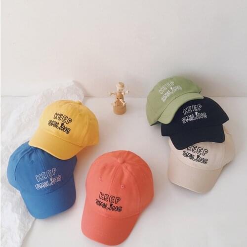 Autumn Baby Baseball Caps Lovely Letter Embroidery Sun Hats For Kids Boy Girl Spring Summer Cotton Children Hat