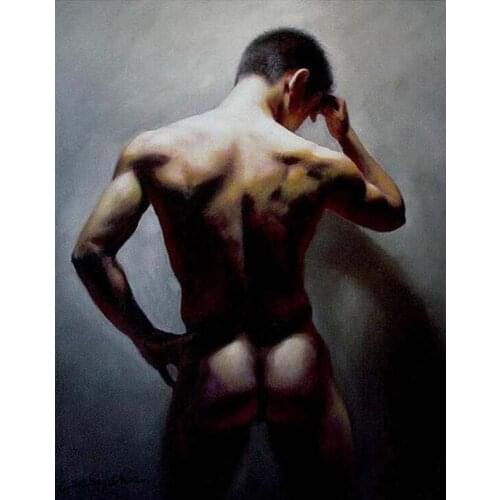 Full Square/Round 5D DIY Diamond Painting Nude Male Men Pattern 3D Embroidery Mosaic Rhinestones Art Stickers Room Decor DF456