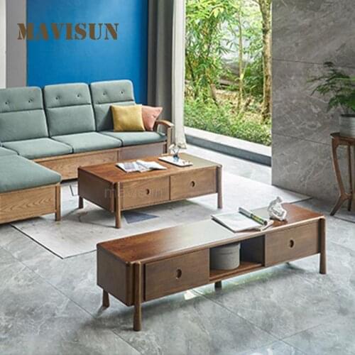 Loft Bedside Cabinet Solid Wood Living Room Sofa Side Table With Storage Space Modern Minimalist Household Furniture For TV