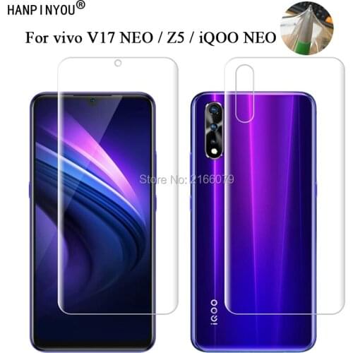 For vivo V17 NEO / Z5 / iQOO NEO 6.38" Soft TPU Front Back Rear Full Cover Screen Protector Transparent Protective Film + Tools