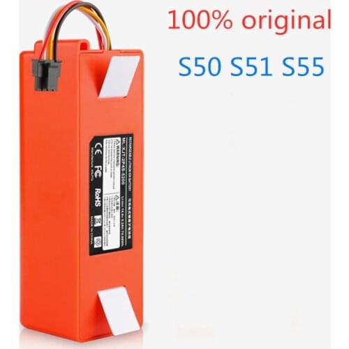 Robotic Vacuum cleaner Replacement Battery for Xiaomi Robot Roborock S50 S51 S55 Accessory Spare Parts li-ion battery 6500mAh 4