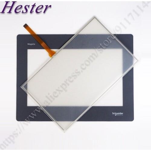 HMIGXU5512 Touch Screen Panel Digitizer Glass for Schneider HMIGXU5512 Touchscreen and Front Overlay Protective Film