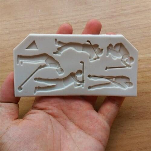 Golf Theme Silicone Molds Fondant Cookie Mold Candy Cake Decorating Moulds Kitchen Baking Tool Cake Decoration SQ1792