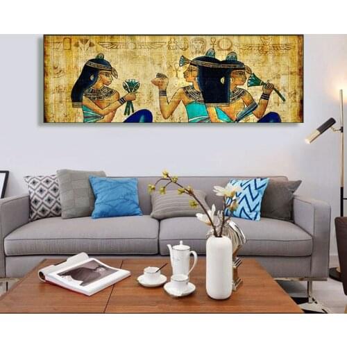 Vintage Egypt Abstract Canvas Painting Picture Wall Artwork Ancient Canvas Art Prints Poster Painting for Living Room Decor