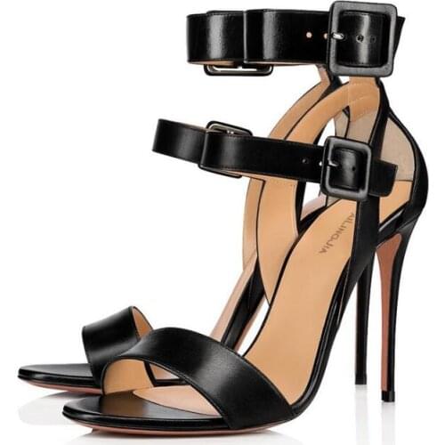 Moraima Snc Newest High Heel Sandals for Woman Summer Open Toe Ankle Strap Gladiator Heels Sexy Cutouts Party Dress Shoes