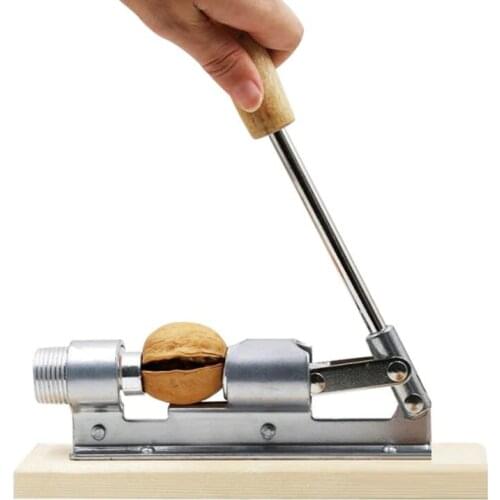 1pcs Manual Nut Cracker Mechanical Metal Sheller Walnut Hazelnut Nutcracker Clip Fast Opener Kitchen Clamp Tool Home Accessories