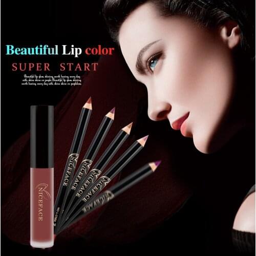 12 Color Private Label Multicolor Double Lip Gloss Lip Liner