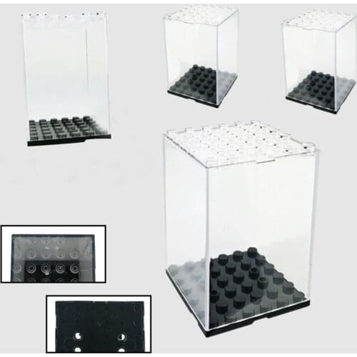 3 Pieces Cute Display Box Case for Figures Small Bricks Model DIY Building Blocks Accessories Parts Kids Toys
