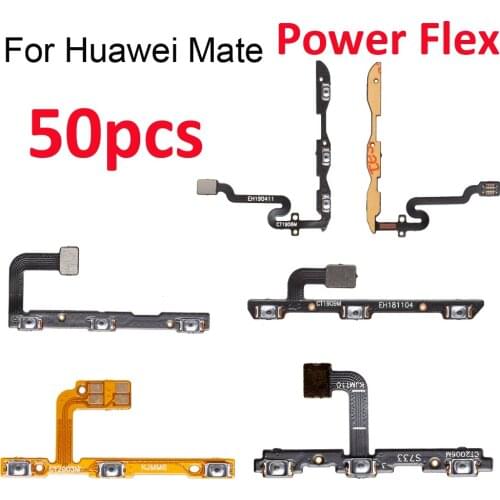 50pcs/lot Power Volume Side Button Key Flex For Huawei Mate 7 8 9 10 20 lite pro for Replacement parts
