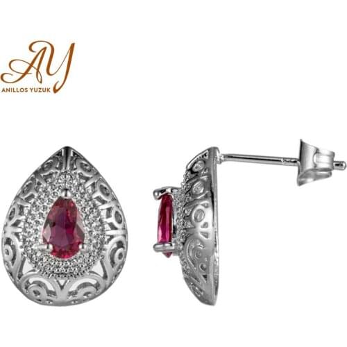 Anillos Yuzuk Vintage Silver 925 Jewelry Earrings Fashion Women Water Drop Earrings Jewelry Gift For Girls Wholesale