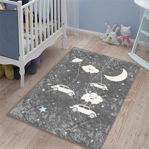 Car cloudy figure carpet childrens room carpet play mat educational cloudy living room