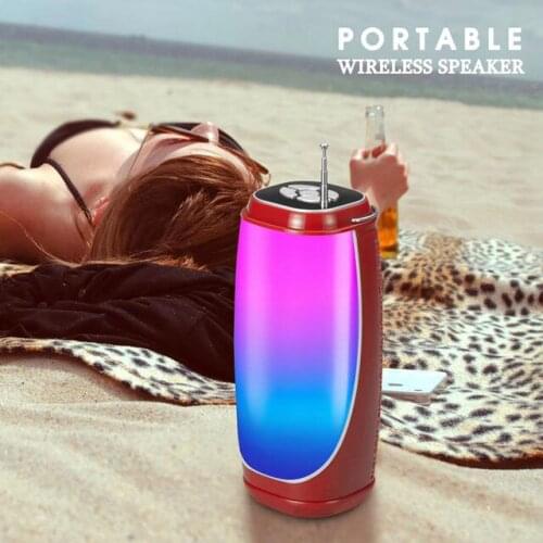 Wireless Bluetooth Speakers Portable Column Subwoofer Sound Bar Support FM Radio AUX TF USB Music Center for pc Computer 2.1 LED