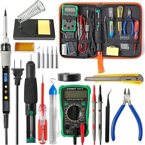 Digital soldering iron 220V 110V temperature adjustable LCD display soldering iron tool kit 60W/80W