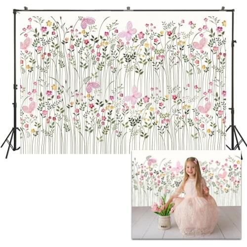 HUAYI Photo Background Newborns Baby Child Photography Backdrops Customize Studio Flowers Floral Wall Photoshoot Backdrop US169
