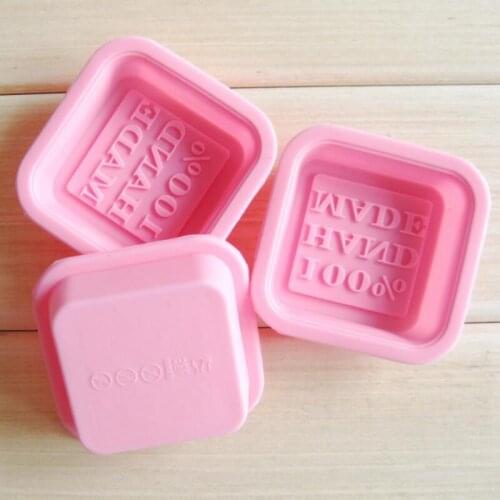 Random Color 100% Handmade Soap Molds DIY Soap Mold Square Silicone Oven Baking Moulds LX8676