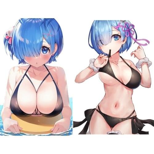 Fuzhen Boutique Decals Exterior Accessories Anime Cute Girl Car Sticker Rem Re Zero Car Body Window Motorcycle Decal