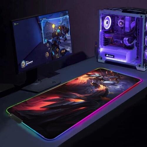 Gaming LED Light soft Mouse Pad kindred RGB Large Keyboard Cover Non-Slip Rubber Base Computer Carpet Desk Mat PC Game Mouse Pad