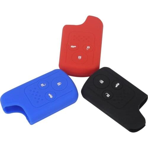 Kutery 10PCS 3BTN Silicone Colorful Remote Car Key Cover Case For Honda For JAZZ/CRV Odyssey CIVIC ACCORD Protection Replacement