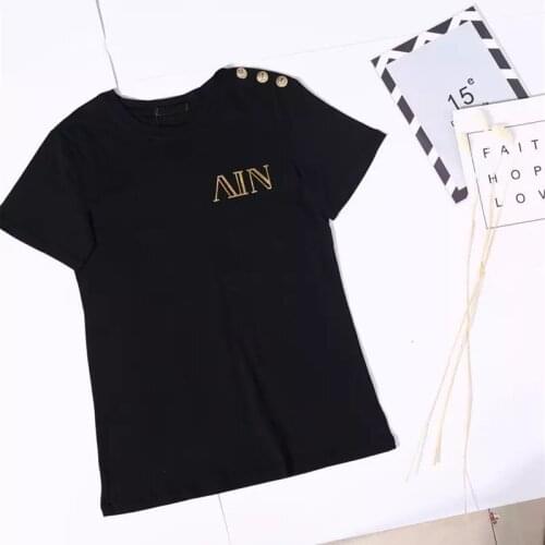 Summer Casual Cotton T-shirts Elegant Letter Print Tops Tee fashion Streetwear Plus Size Men and women unisex T shirt with label