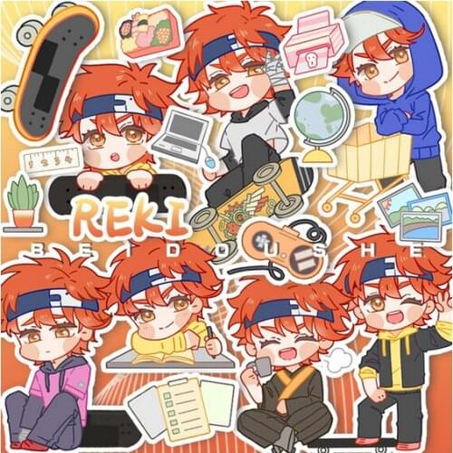 HOT Anime SK8 the Infinity SK EIGHT REKI MIYA LANGA Cute Refrigerator Luggage Sticker Paster Phone DIY Scrapbook Decal Decor Toy