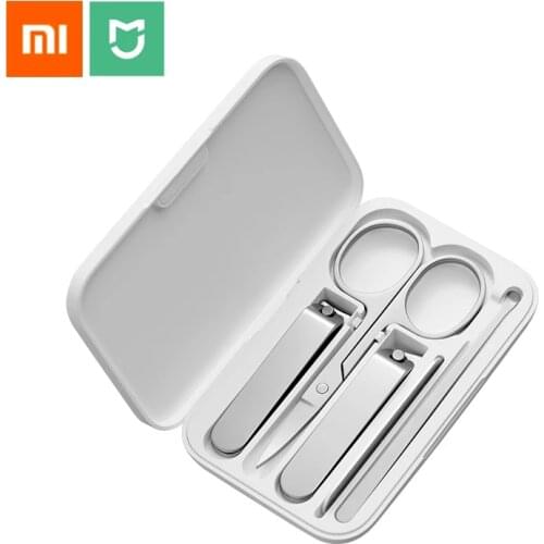 XIAOMI Mijia 5Pcs Portable Fingernail Toenail Manicure Pedicure Magnetic Absorption Stainless Steel Nail Clipper Set