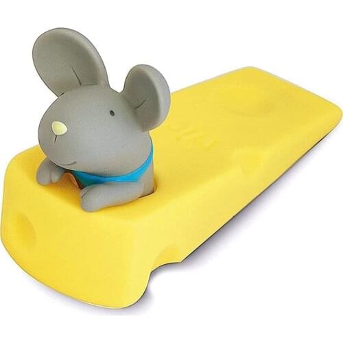 Cute Mouse Stopper, Gray Mouse Door Stop Decorative Animal Doorstop Door Wedge