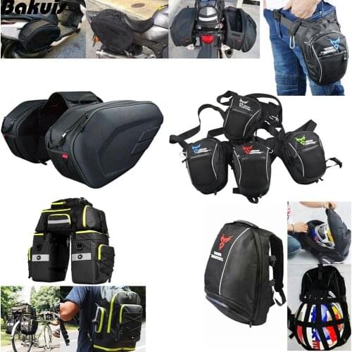 Motorcycle Saddle Bags Motocross Helmet Bag Knight Rain Tail Luggage 3 in 1 Multifunction Bicycle saddle bag