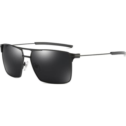 Logorela Design JM0020 Polarized Sunglasses Men Vintage Square Frame Retro Sun Glasses Square TR90 Elastic Leg glasses UV400