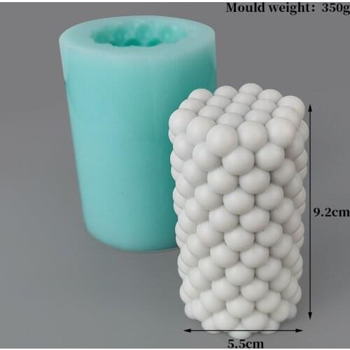 New 3D Cylindrical Bubble Candle Mold DIY Silicone Soy Wax Candles Decoration Mould Aroma Wax Soap Mold Candle Making Crafts