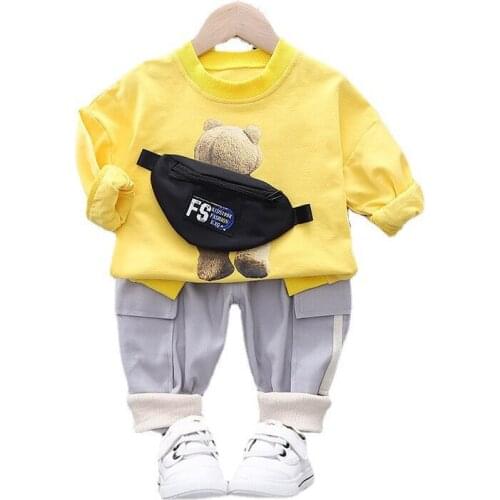New Autumn Baby Clothes For Girls Fashion Cartoon Children Jacket Pants 2Pcs/Set Toddler Casual Boy Clothing Sets Kids Tracksuit