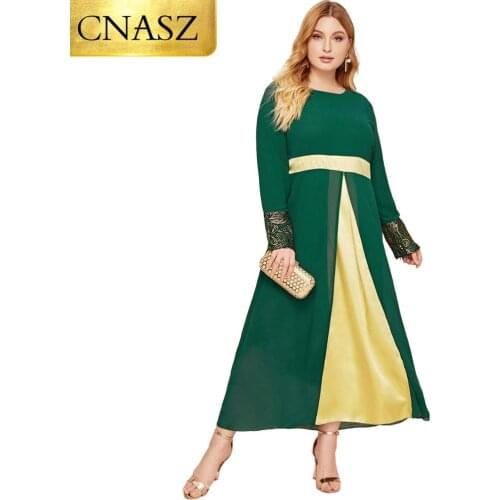 New Arrivals Long Sleeve Lace Dress Satin Chiffon Model Kaftan Muslimah Dress Abaya Dubai Kimono for Plus Size Women
