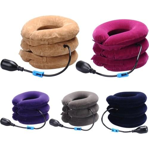New Cervical Neck Traction Device Inflatable Pillow Instant Relief Neck Protectors Home Office Inflatable Pillow-30