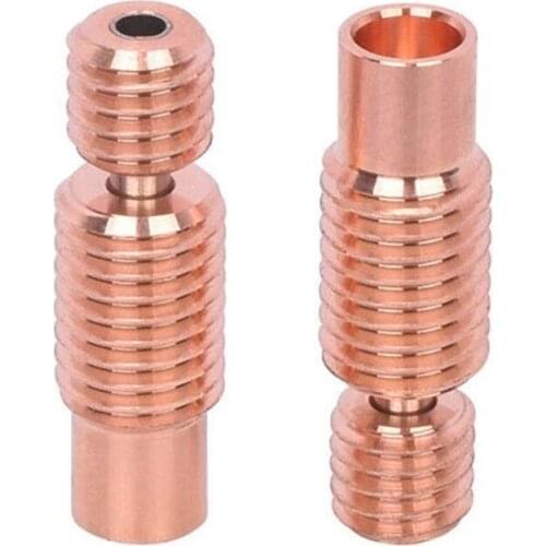 T3LB 2021 All-Metal V6 Heat Break Titanium & Copper 3D Printer Nozzle Throat For 1.75mm E3D V6 Hotend Heater Block