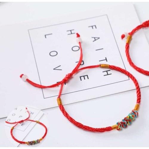 HOT Unisex Shui Thread Red Good Bracelet Luck Rope Chinese Lucky Colourful Feng