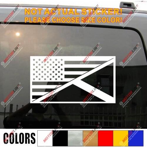 Scottish American Flag merged Decal Sticker Scotland USA Car Vinyl pick size