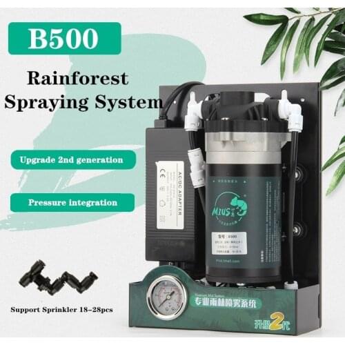 2 Generation Reptiles Fogger Mist Sprinkler Rainforest Tank Decor Pet Humidification Cooling System Terrarium Spraying Device