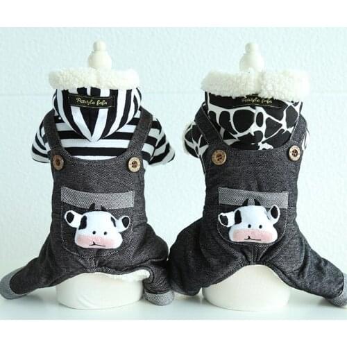 Warm Pet Dog Clothes Four Leg Jumpsuit Suit Winter Small Dog Clothing Outfit Puppy Apparel Yorkies Bichon Pomeranian Dog Costume