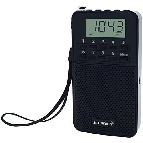 Transistor Radio Sunstech RPDS81BK AM/FM PLL 20 mW Black