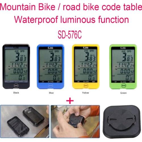 Bicycle code watch Sunding Mountain Bicycle Speed Meter SD576C Wireless English Waterproof Speedometer Velocity Metre NightLight