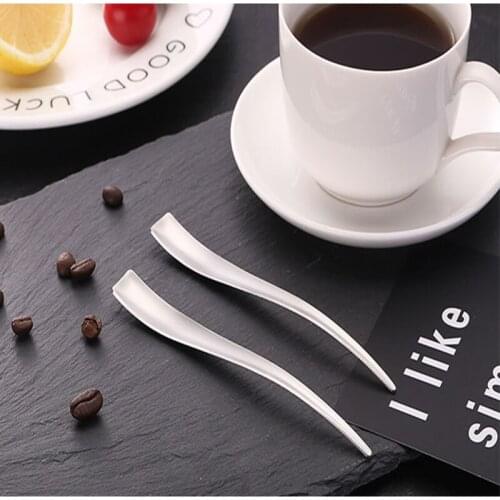 1SET Japanese style 304 stainless steel fruit fork dessert cake two tooth fork ice cream spoon matte coffee spoon fork