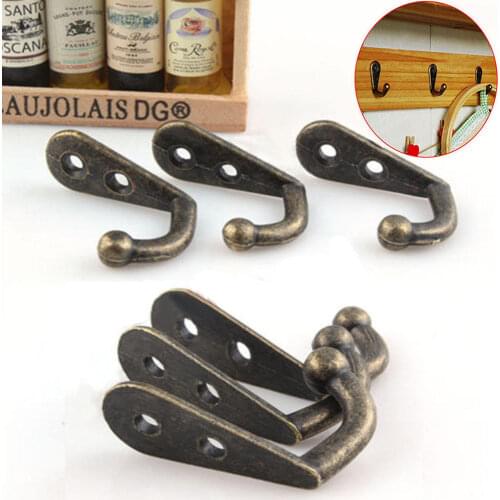 10pcs Vintage Antique Zinc Alloy Door Bedroom Hooks Hanger Hook for Clothes Coat Hat Bag Towel Hanger Bathroom Wall Hook Rack